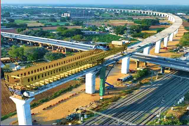 Of the total 508 km Mumbai-Ahmedabad High-Speed Rail alignment, more than 465 km is elevated on viaducts. (NHSRCL)